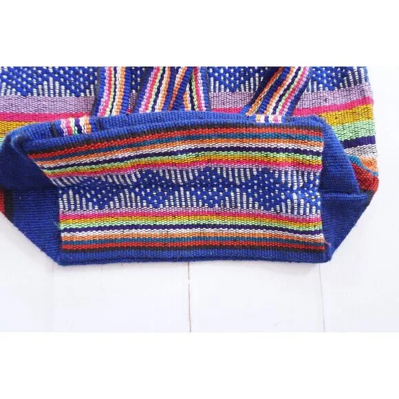 Pinzon Mexican Backpack Boho Woven Baja Bag - Picture 6 of 6